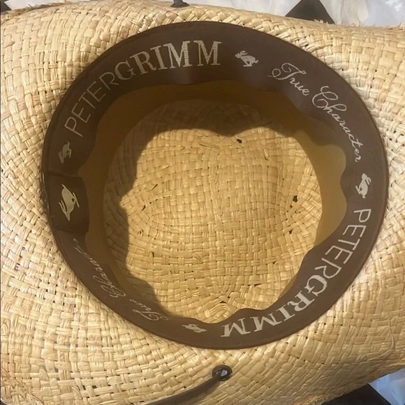 Peter Grimm Natural Straw Hat with Brown Band - Picture 4 of 8